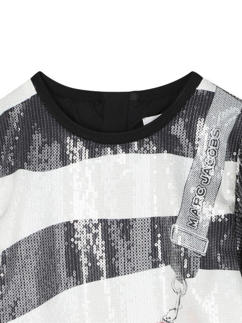 Abito a righe per bambina Marc Jacobs Kids multicolor con paillettes - Rubino Kids