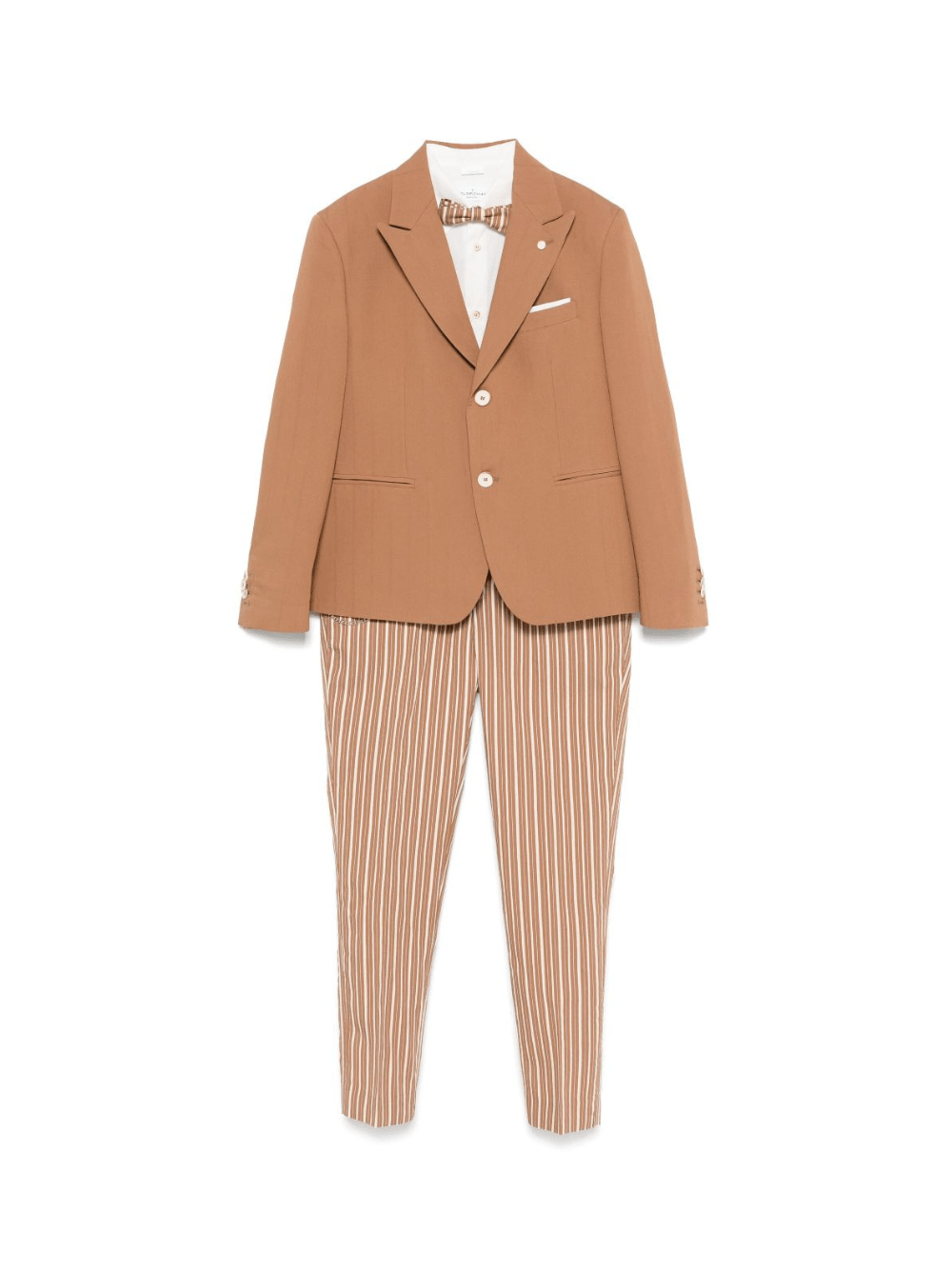 Abito a righe (set di tre) comfort per bambino Colorichiari marrone con passanti per cintura - Rubino Kids