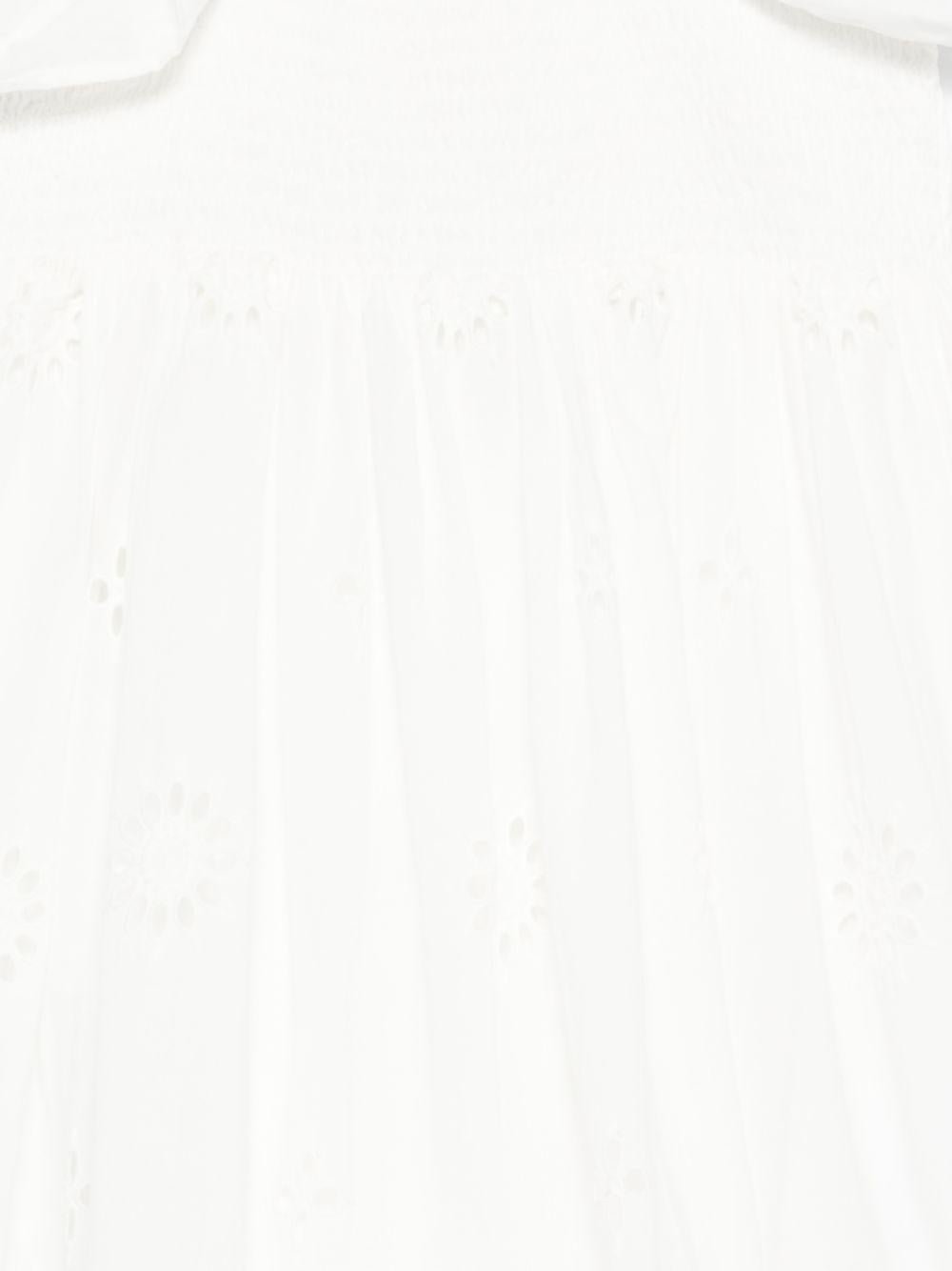 Abito Anaya per bambina Louise Misha bianco con rifinitura a ruches - Rubino Kids