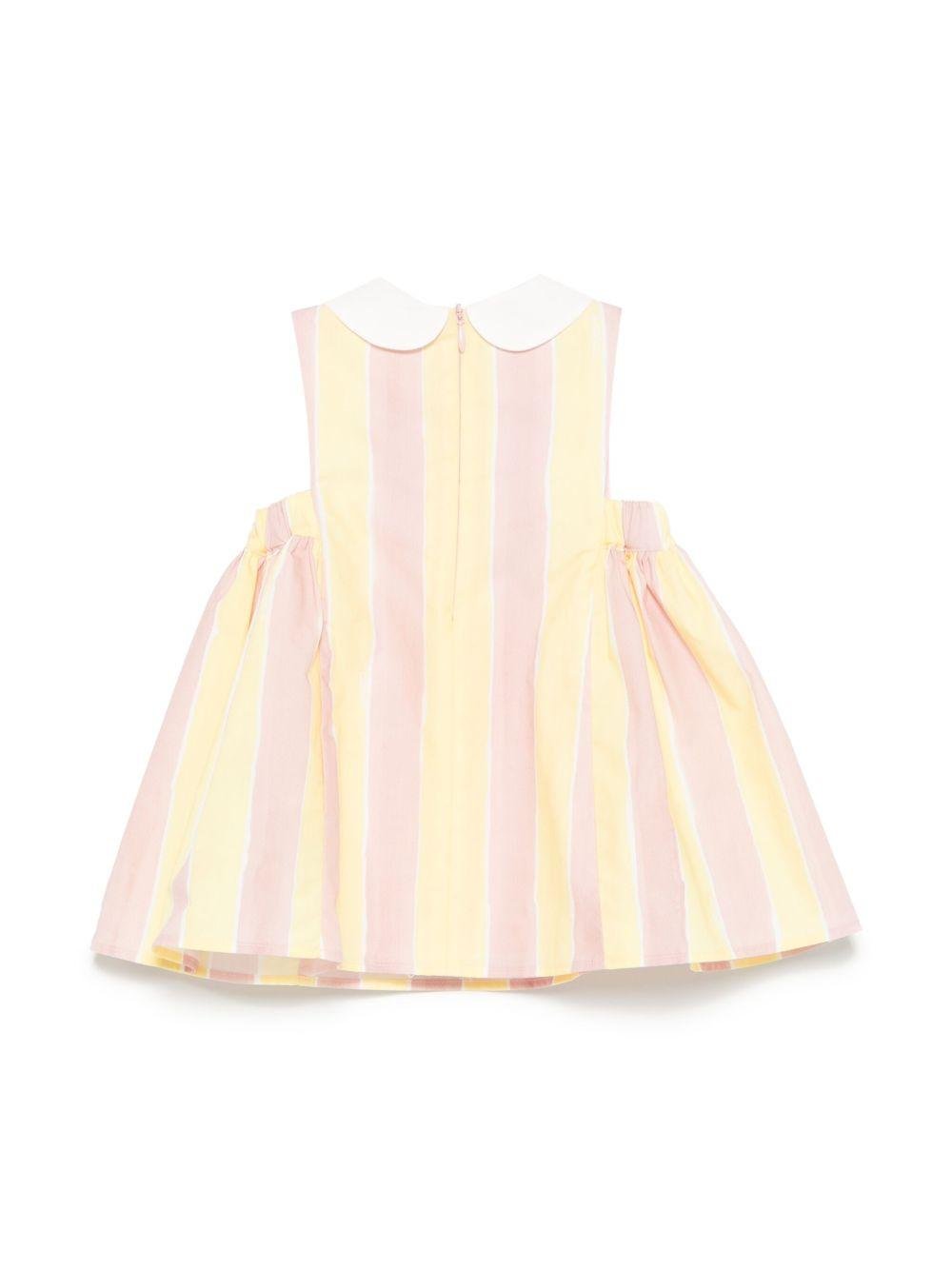 Abito baby in popeline per neonata Fendi Kids multicolor con motivo Pequin - Rubino Kids