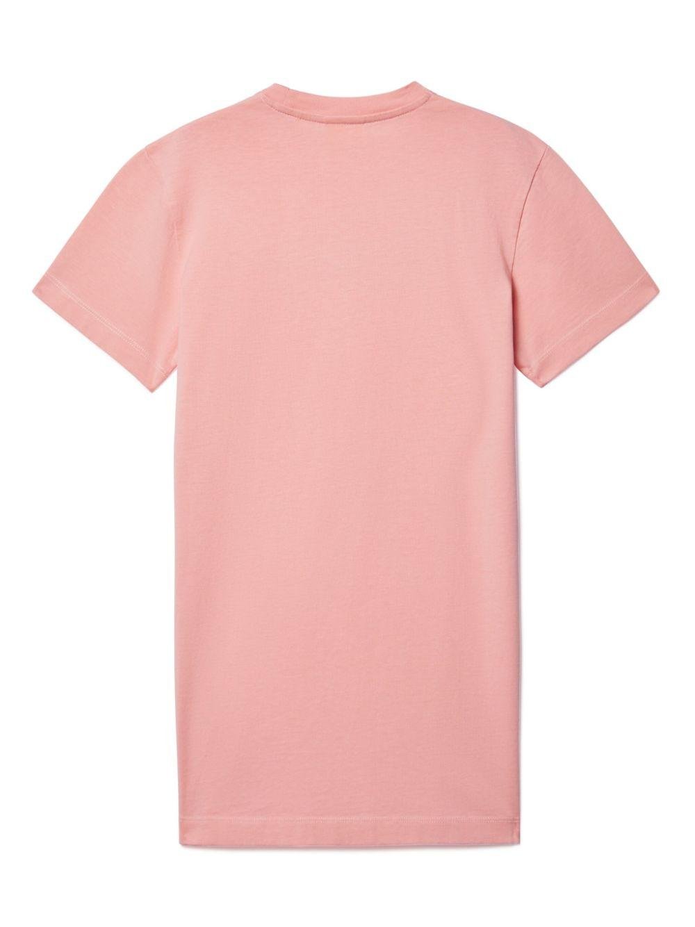 Abito Big Bookish per bambina Off - White Kids rosa con orlo dritto - Rubino Kids