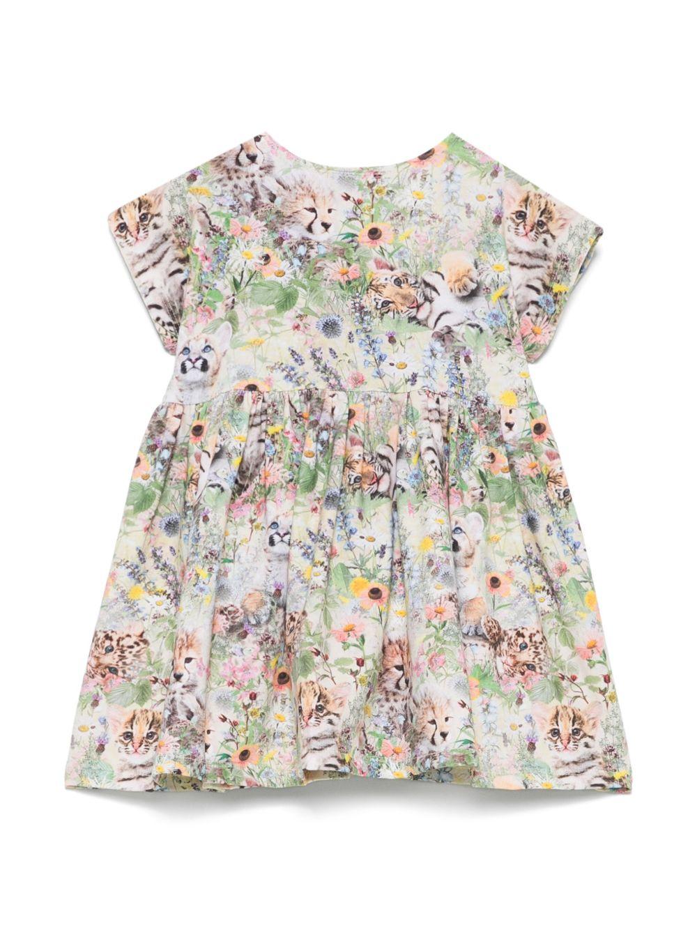 Abito Channi per neonata Molo multicolor con fiori - Rubino Kids