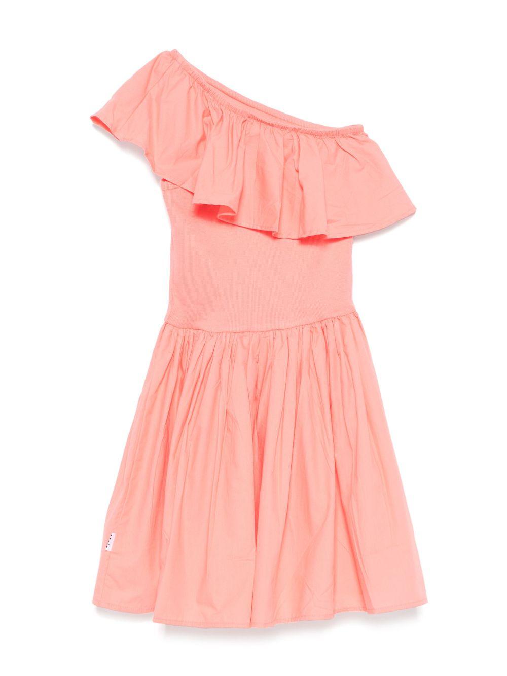 Abito Chloey per bambina Molo rosa con ruches - Rubino Kids