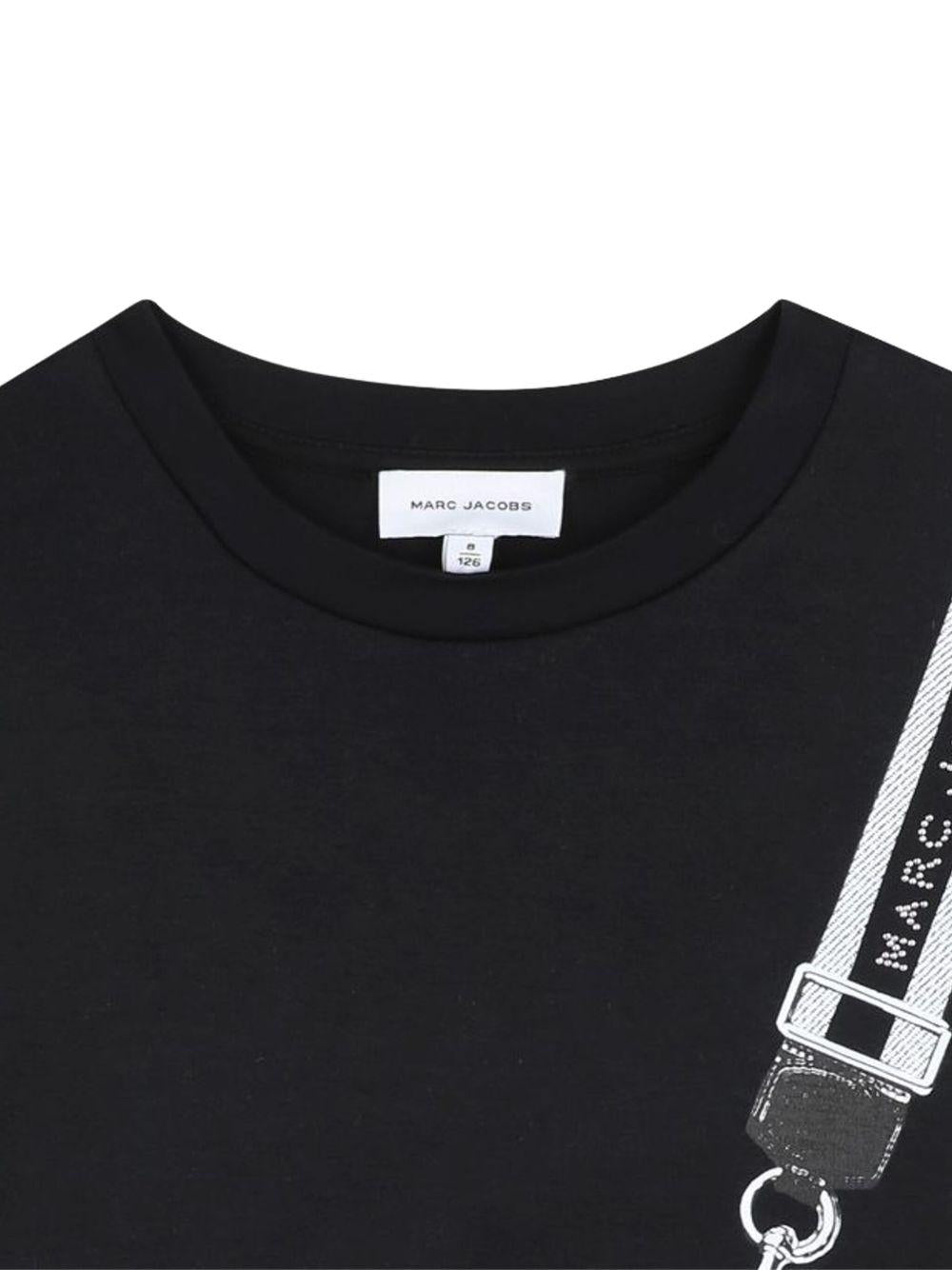 Abito corto Snapshot per bambina Marc Jacobs Kids nero con stampa - Rubino Kids