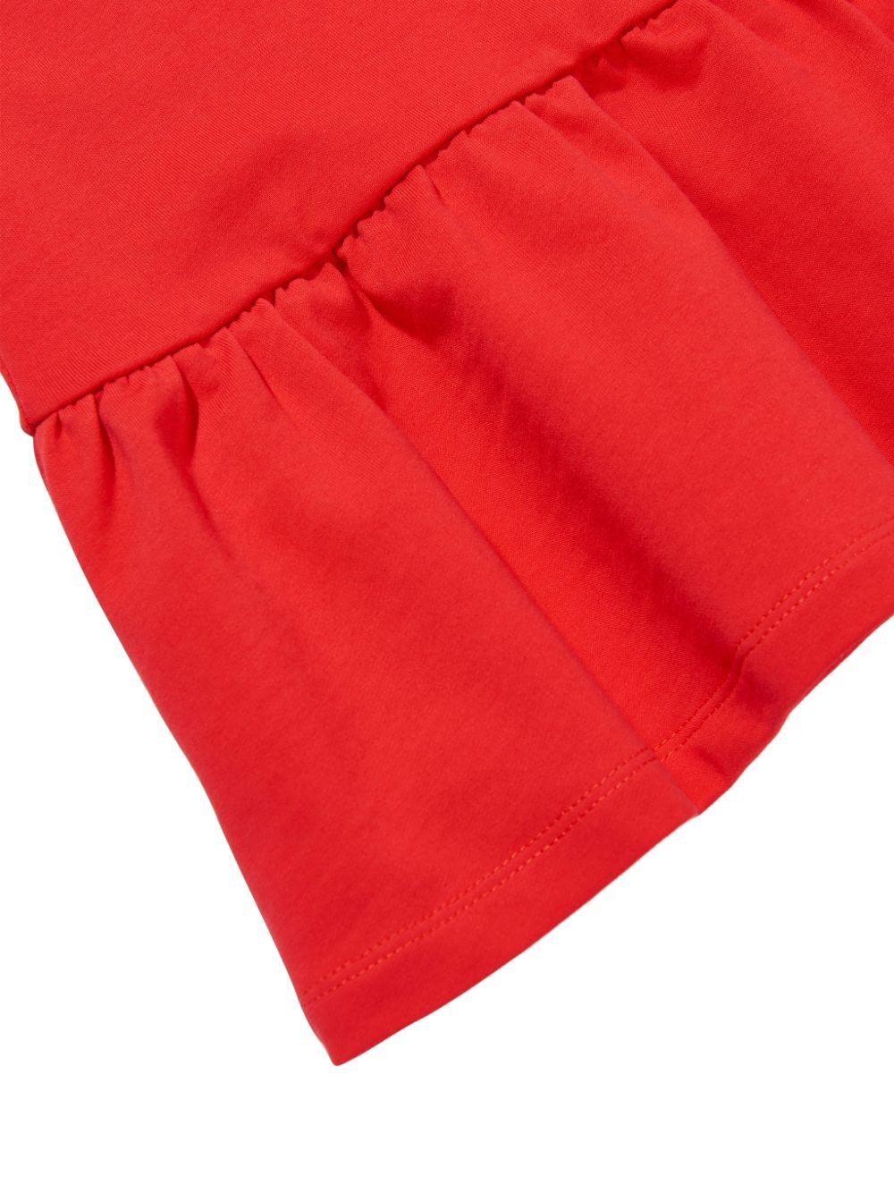 Abito da bambina Moschino Kids rosso con stampa orsetto - Rubino Kids