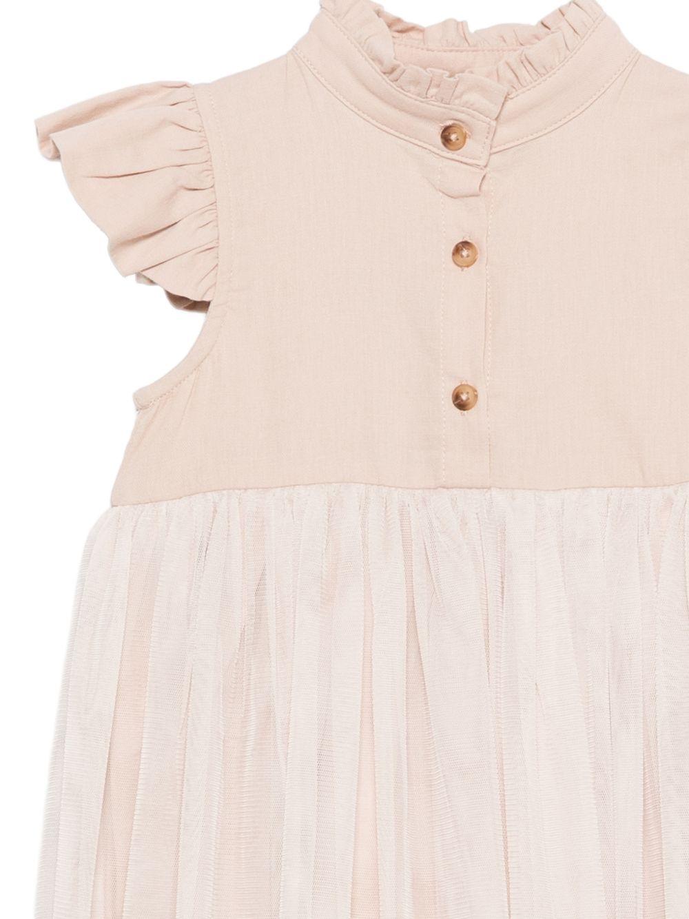 Abito Fleurence per bambina Donsje beige con ruches - Rubino Kids