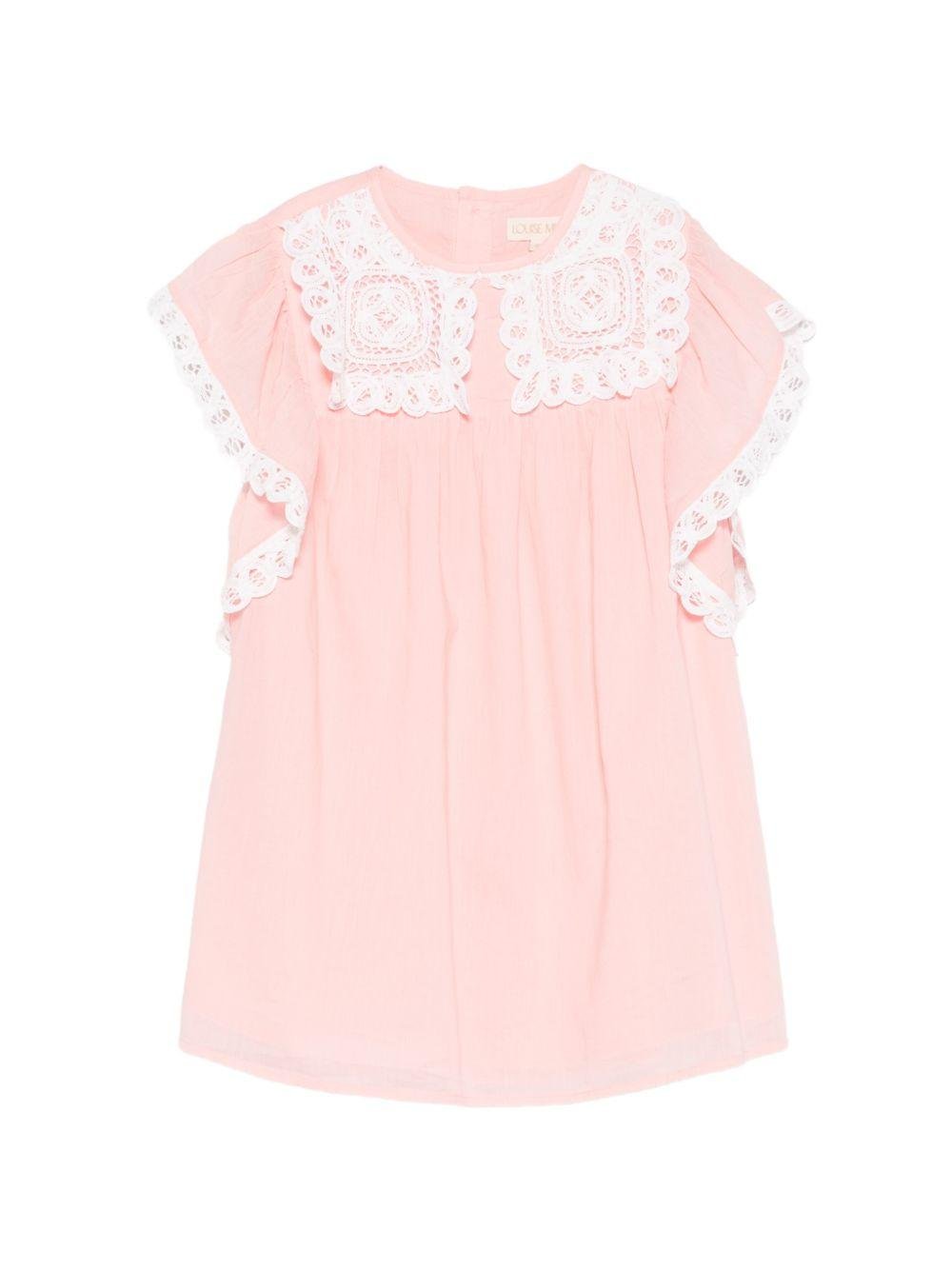 Abito Haida per bambina Louise Misha rosa con colletto in pizzo - Rubino Kids