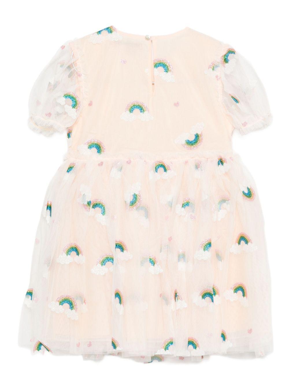 Abito in tulle per bambina Konges Sløjd rosa con decorazione - Rubino Kids