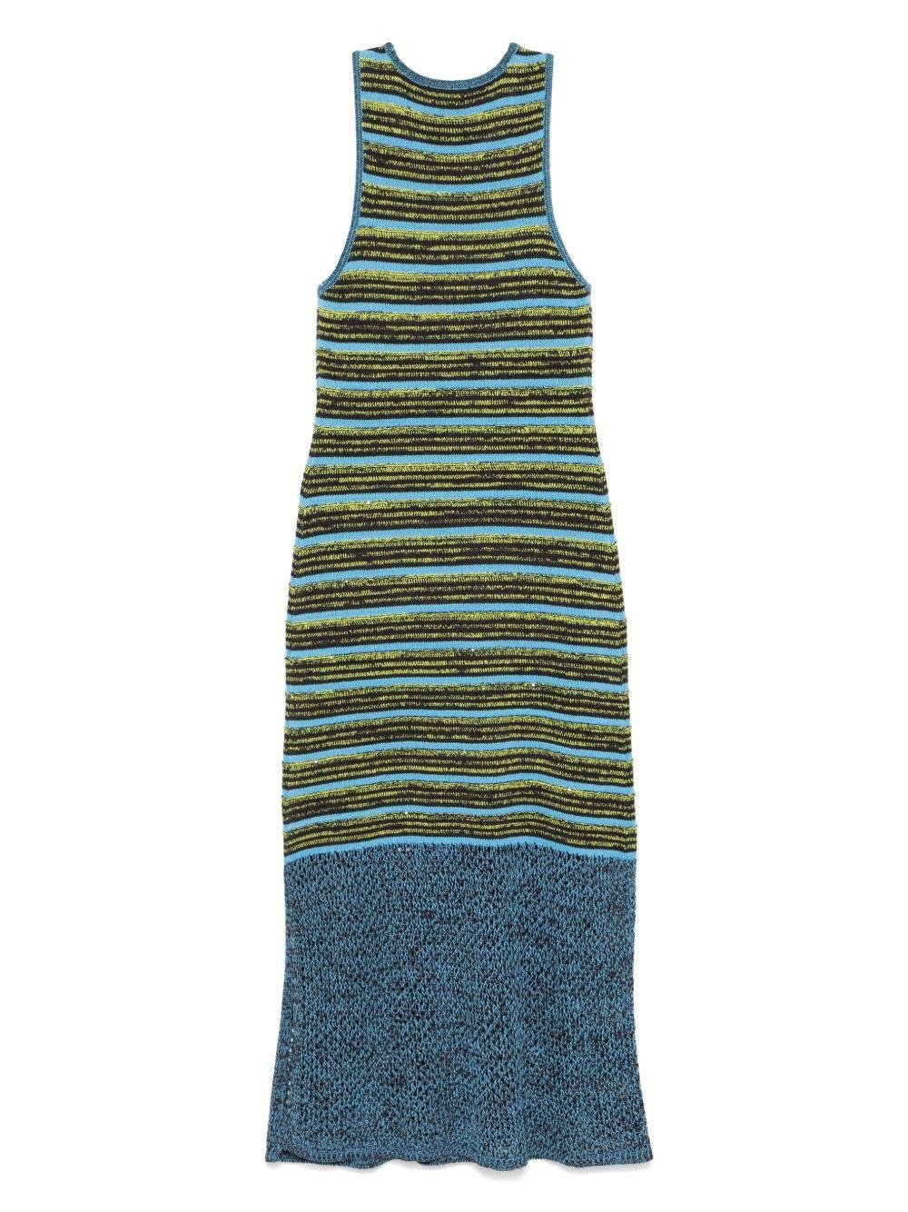 Abito midi per donna Scotch & Soda blu in maglia con motivo a righe orizzontali - Rubino Kids