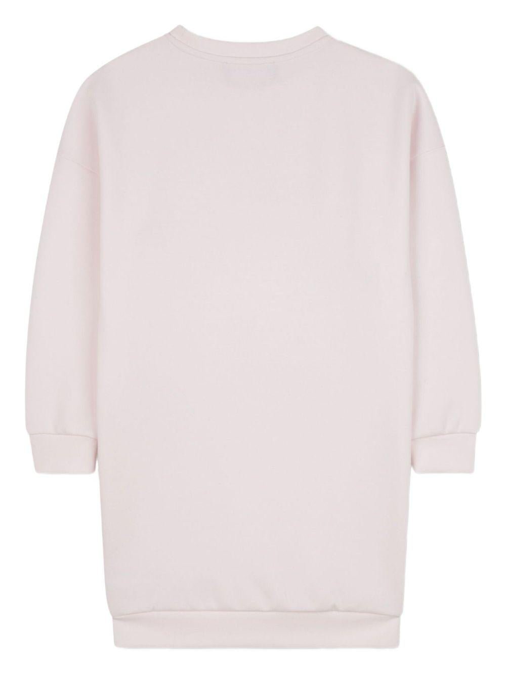 Abito modello felpa per bambina Karl Lagerfeld Kids rosa con stampa grafica - Rubino Kids