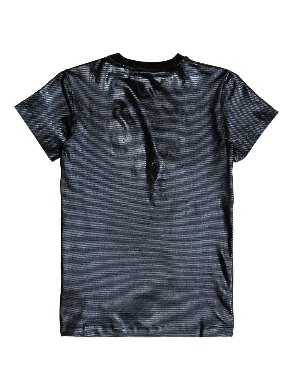 Abito modello T-shirt per bambina Balmain Kids nero in raso - Rubino Kids