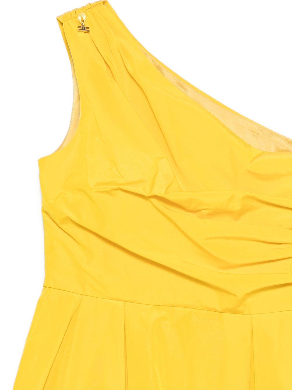 Abito monospalla per bambina Elisabetta Franchi La Mia Bambina giallo plissettato - Rubino Kids