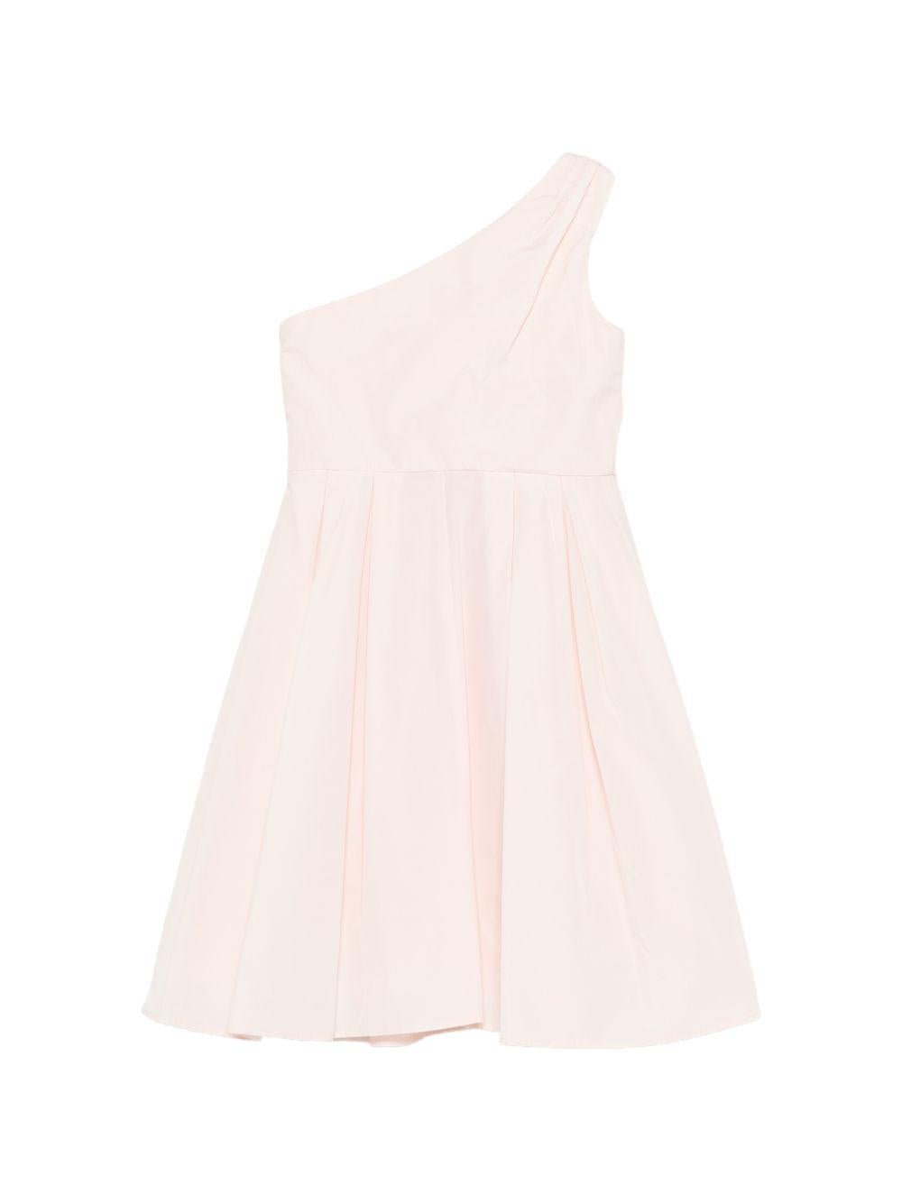 Abito monospalla per bambina Elisabetta Franchi La Mia Bambina rosa plissettato - Rubino Kids