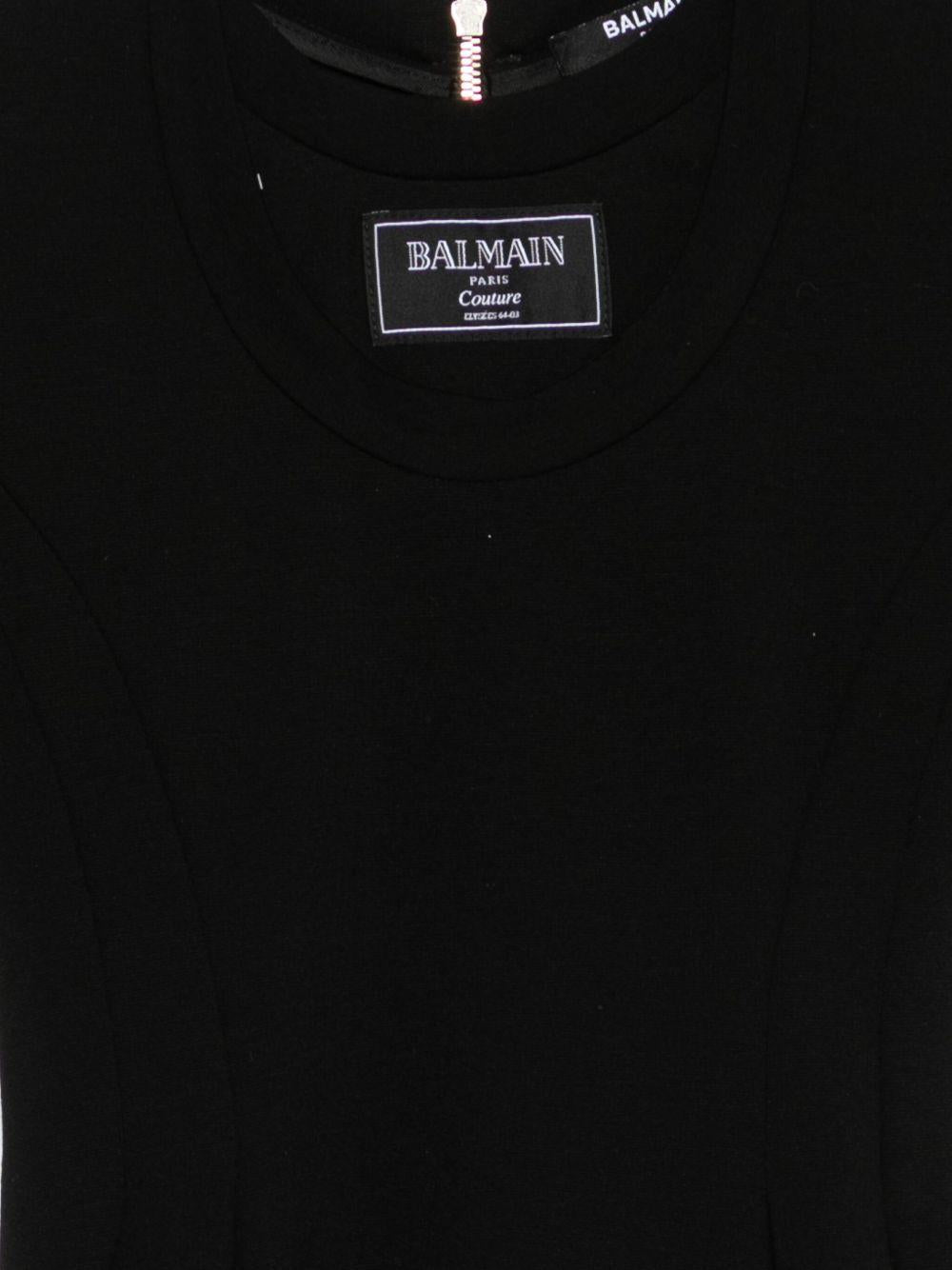 Abito per bambina Balmain Kids nero a maniche corte - Rubino Kids