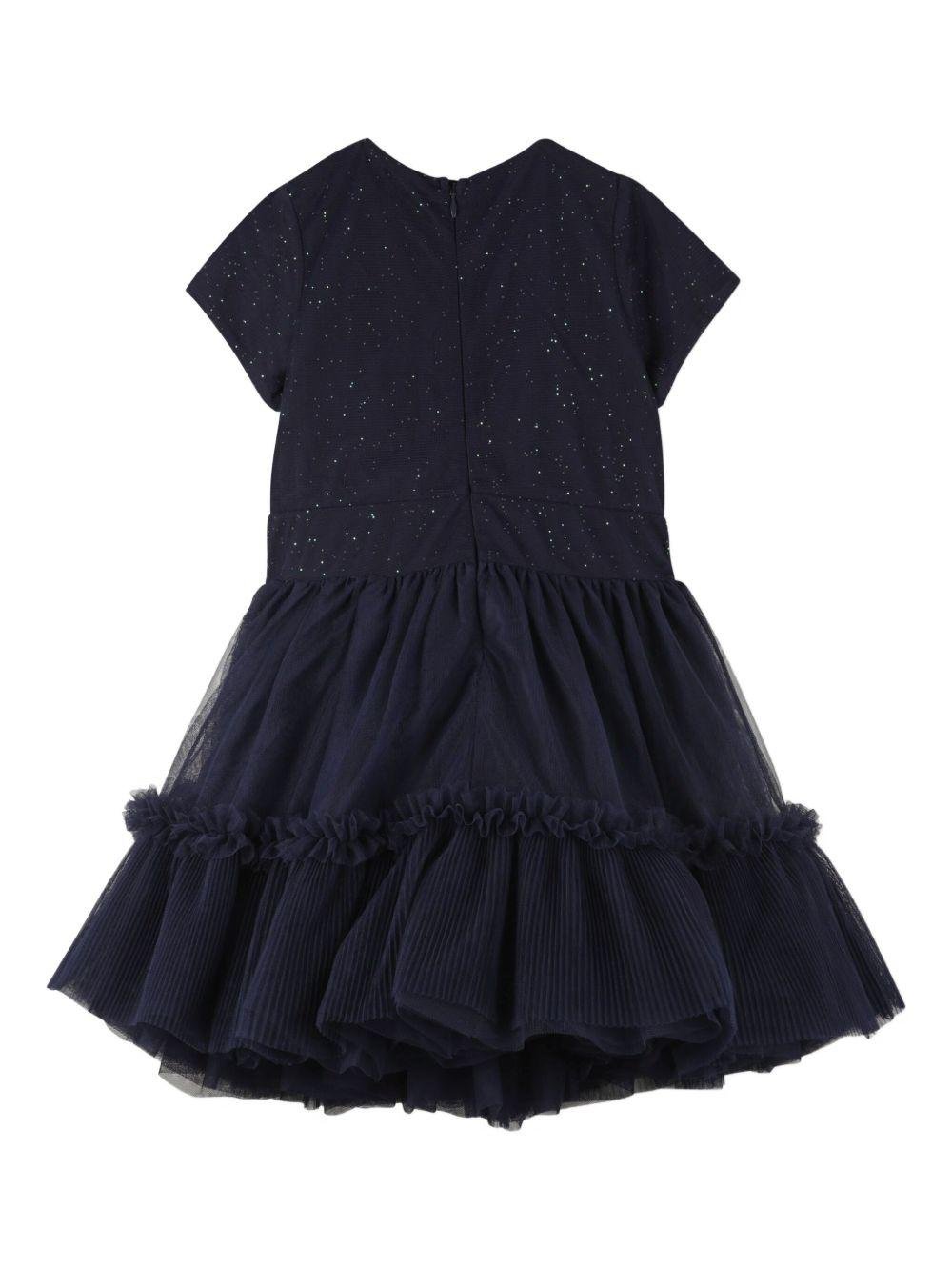 Abito per bambina Billieblush blu in tulle con paillettes - Rubino Kids