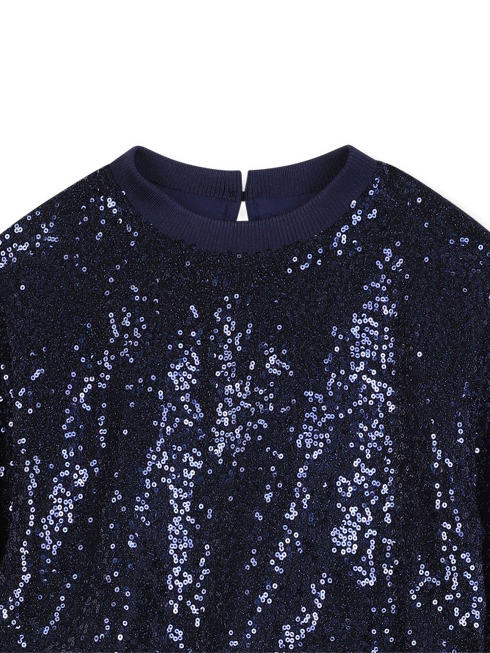 Abito per bambina Billieblush blu in tulle con paillettes - Rubino Kids