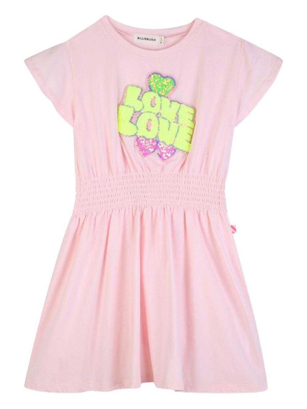 Abito per bambina Billieblush rosa con arricciatura in vita - Rubino Kids