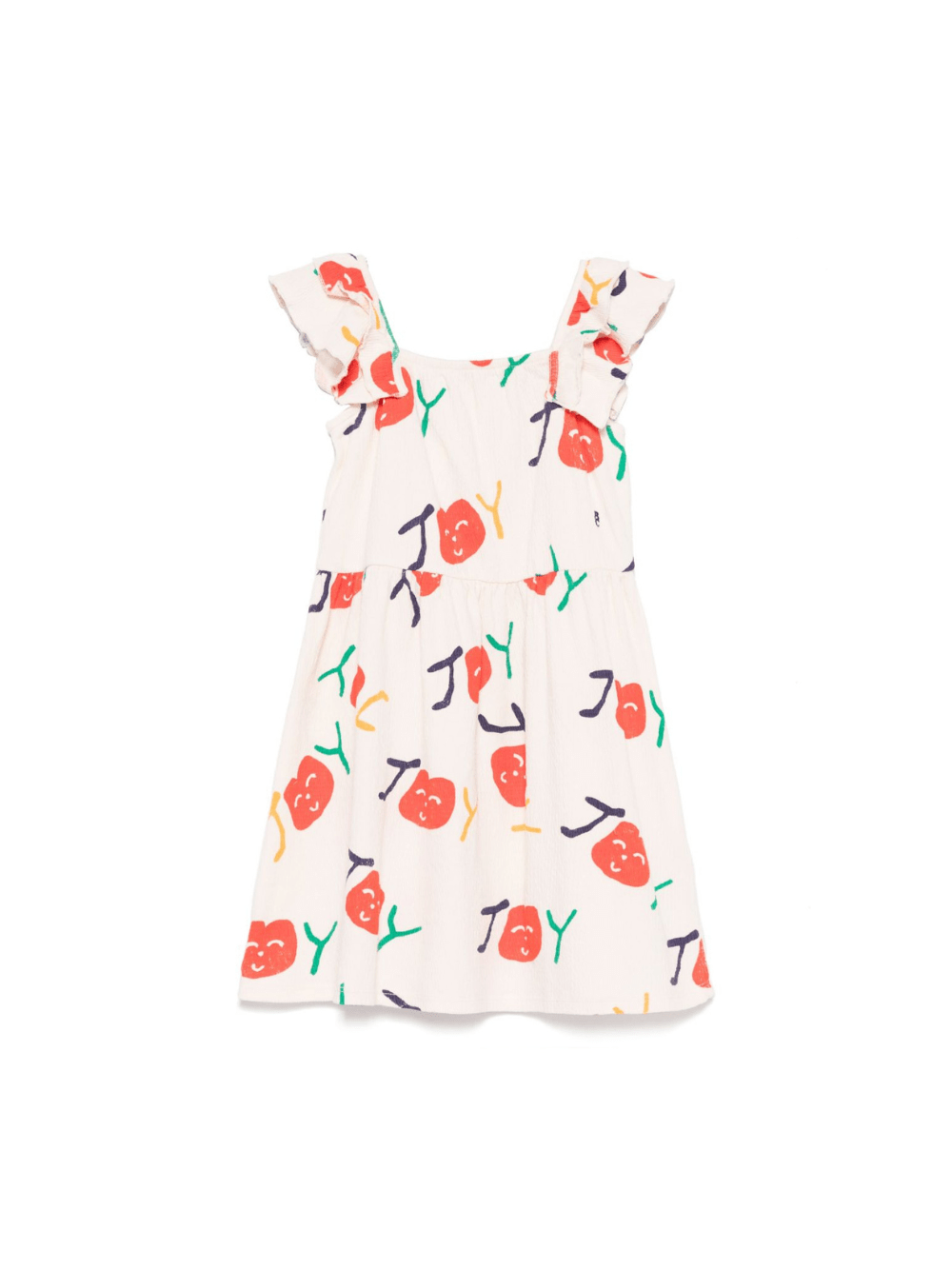 Abito per bambina Bobo Choses Smiling beige con dettagli ruches - Rubino Kids