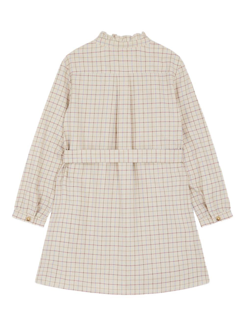 Abito per bambina Bonpoint beige con ruches - Rubino Kids