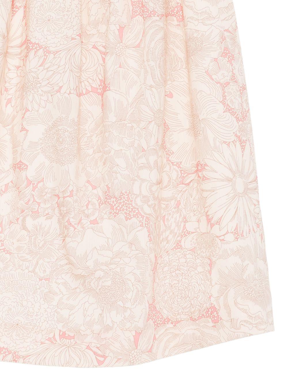 Abito per bambina Bonpoint rosa con stampa grafica floreale - Rubino Kids