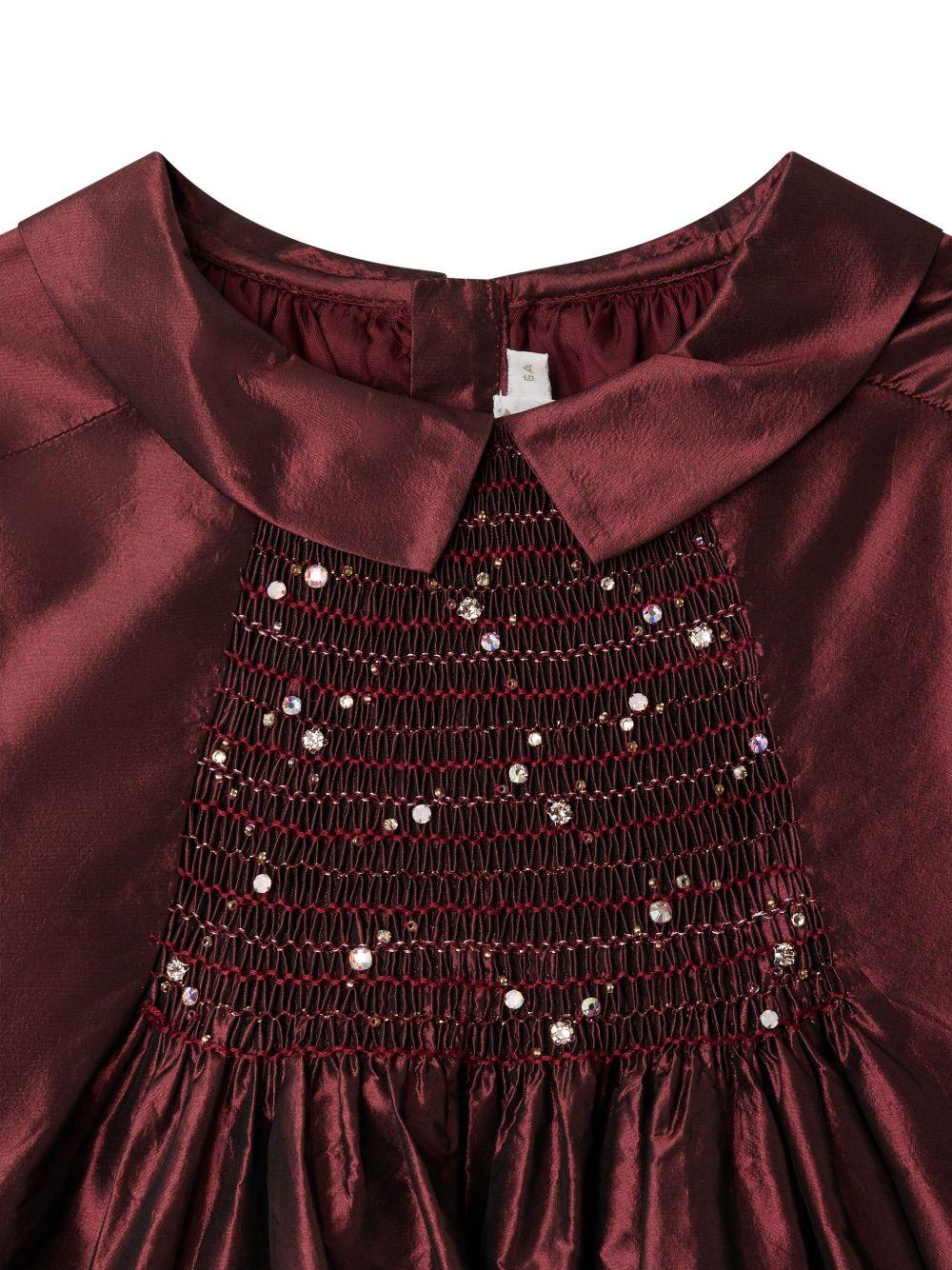 Abito per bambina Bonpoint rosso con maniche a palloncino - Rubino Kids