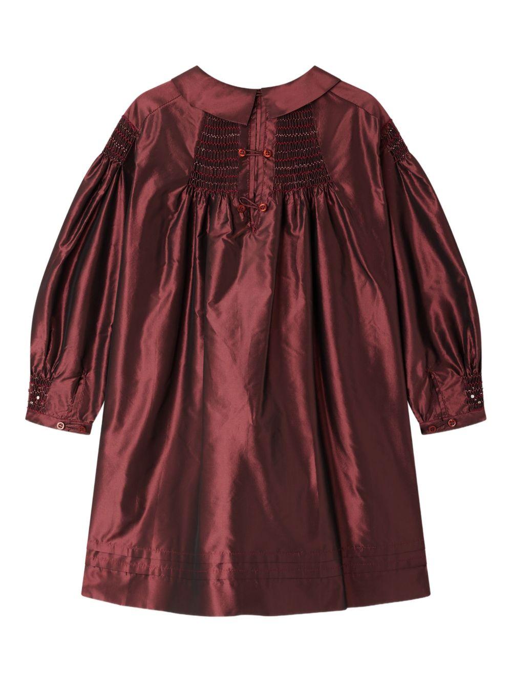 Abito per bambina Bonpoint rosso con maniche a palloncino - Rubino Kids