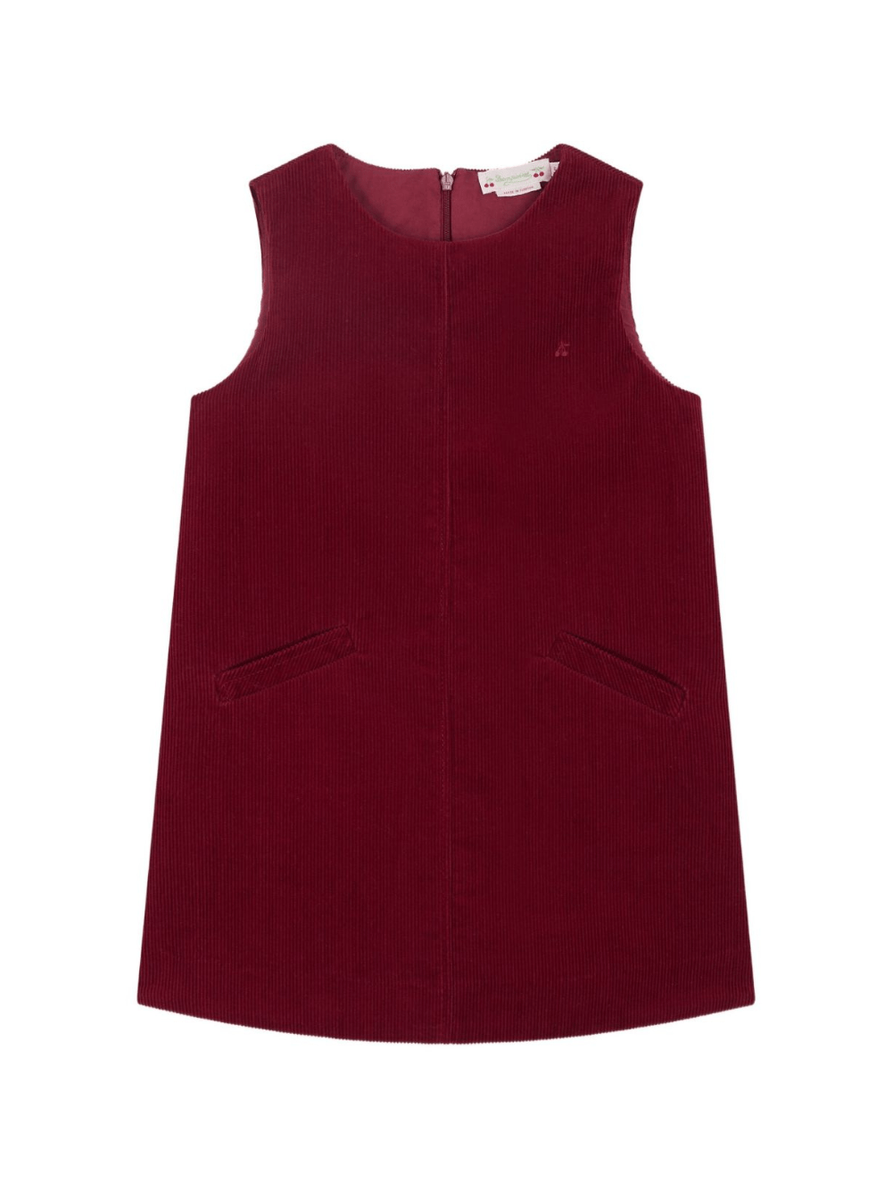 Abito per bambina Bonpoint rosso con texture a coste - Rubino Kids