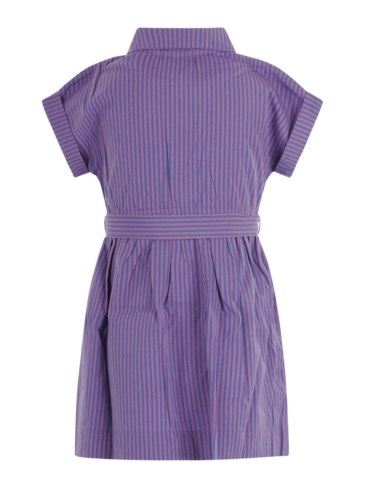 Abito per bambina Bonpoint viola con motivo a righe - Rubino Kids