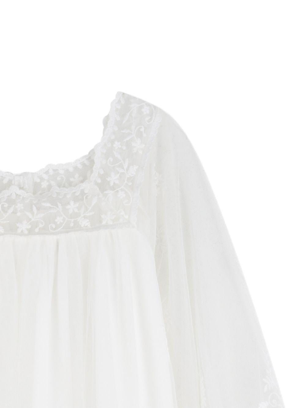 Abito per bambina Chloé Kids bianco in pizzo a fiori - Rubino Kids