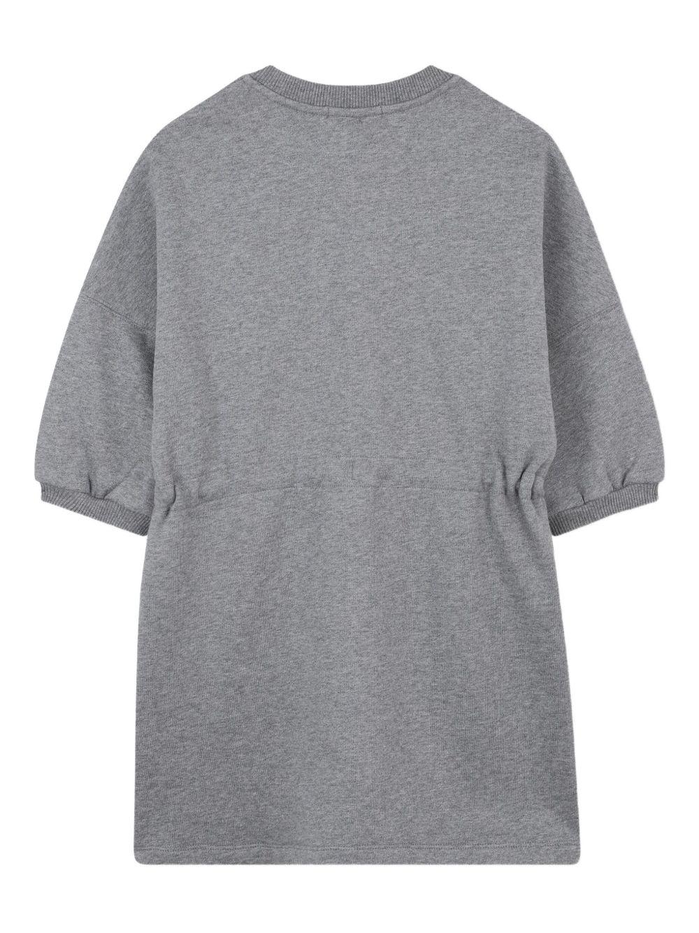 Abito per bambina Chloé Kids grigio con logo sul davanti - Rubino Kids