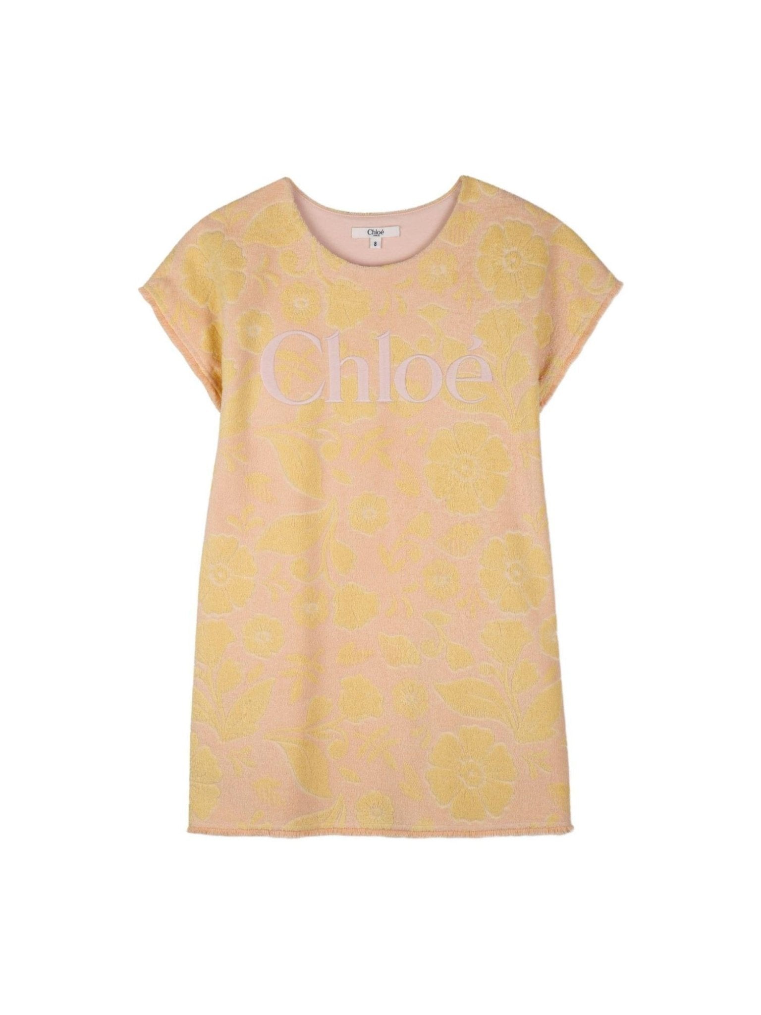 Abito per bambina Chloé Kids rosa con stampa a fiori - Rubino Kids
