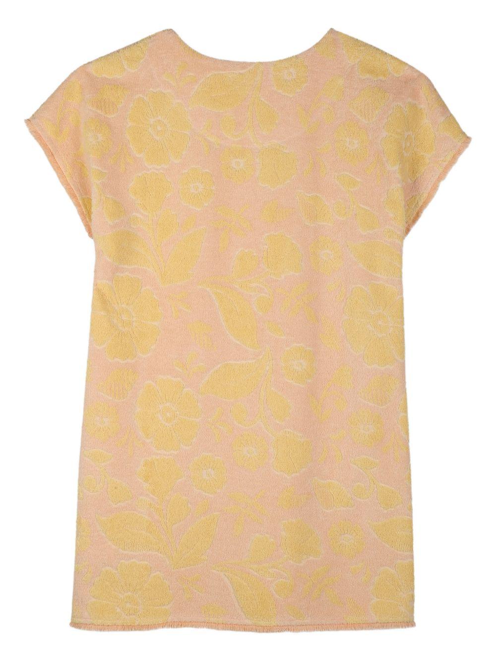 Abito per bambina Chloé Kids rosa con stampa a fiori - Rubino Kids