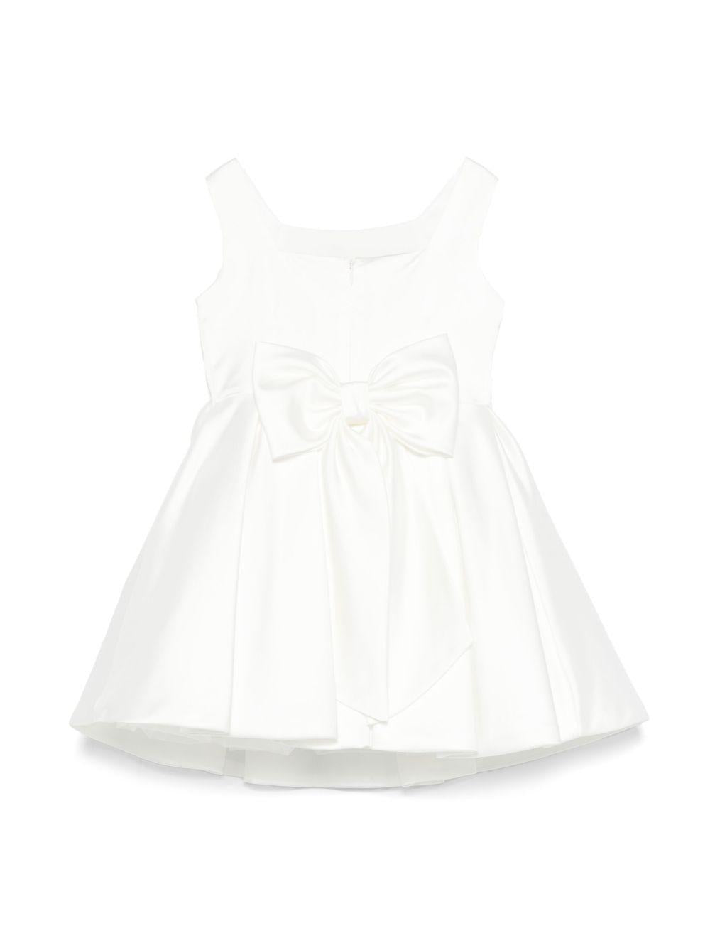 Abito per bambina Colorichiari bianco con applicazione a fiori - Rubino Kids