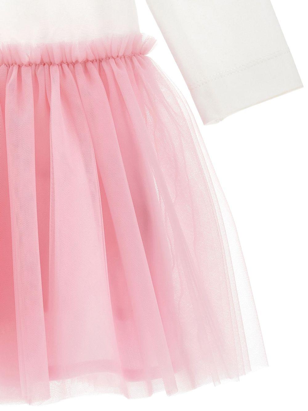 Abito per bambina Disney x Monnalisa bianco con gonna in tulle linea Stitch - Rubino Kids