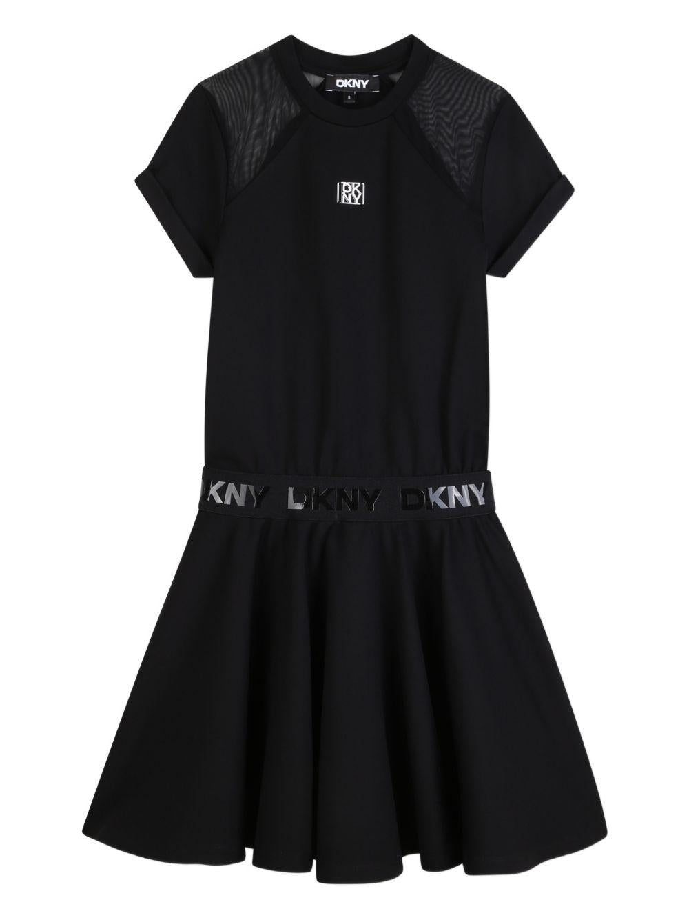 Abito per bambina Dkny Kids nero a trapezio - Rubino Kids