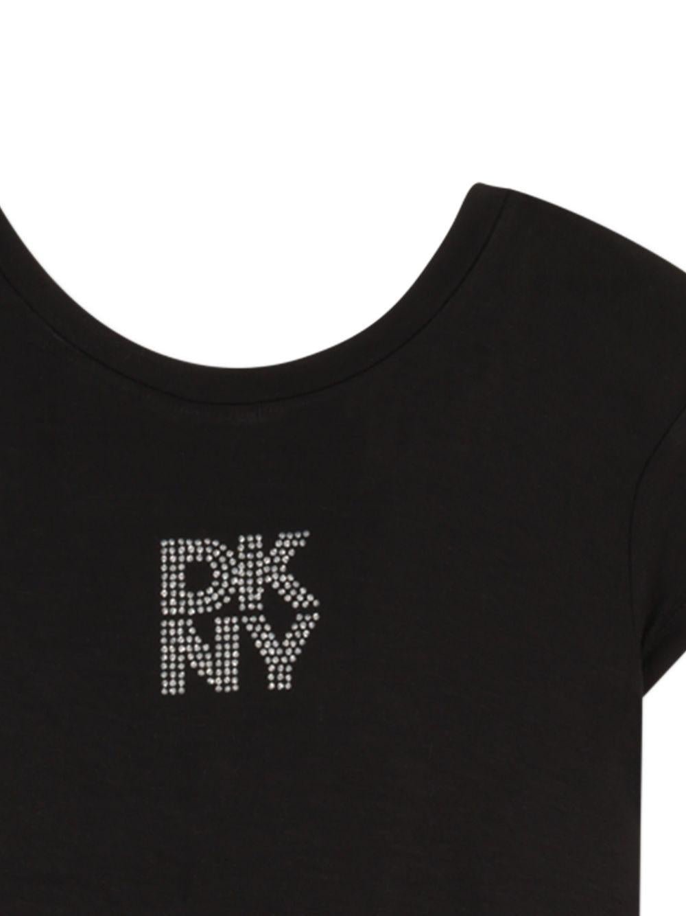 Abito per bambina Dkny Kids nero con decorazione - Rubino Kids