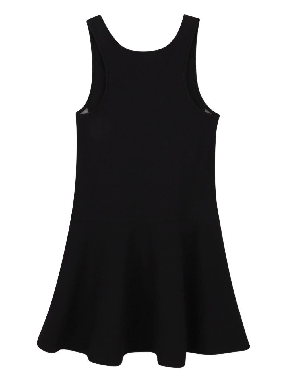 Abito per bambina DKNY Kids nero con logo sul davanti - Rubino Kids