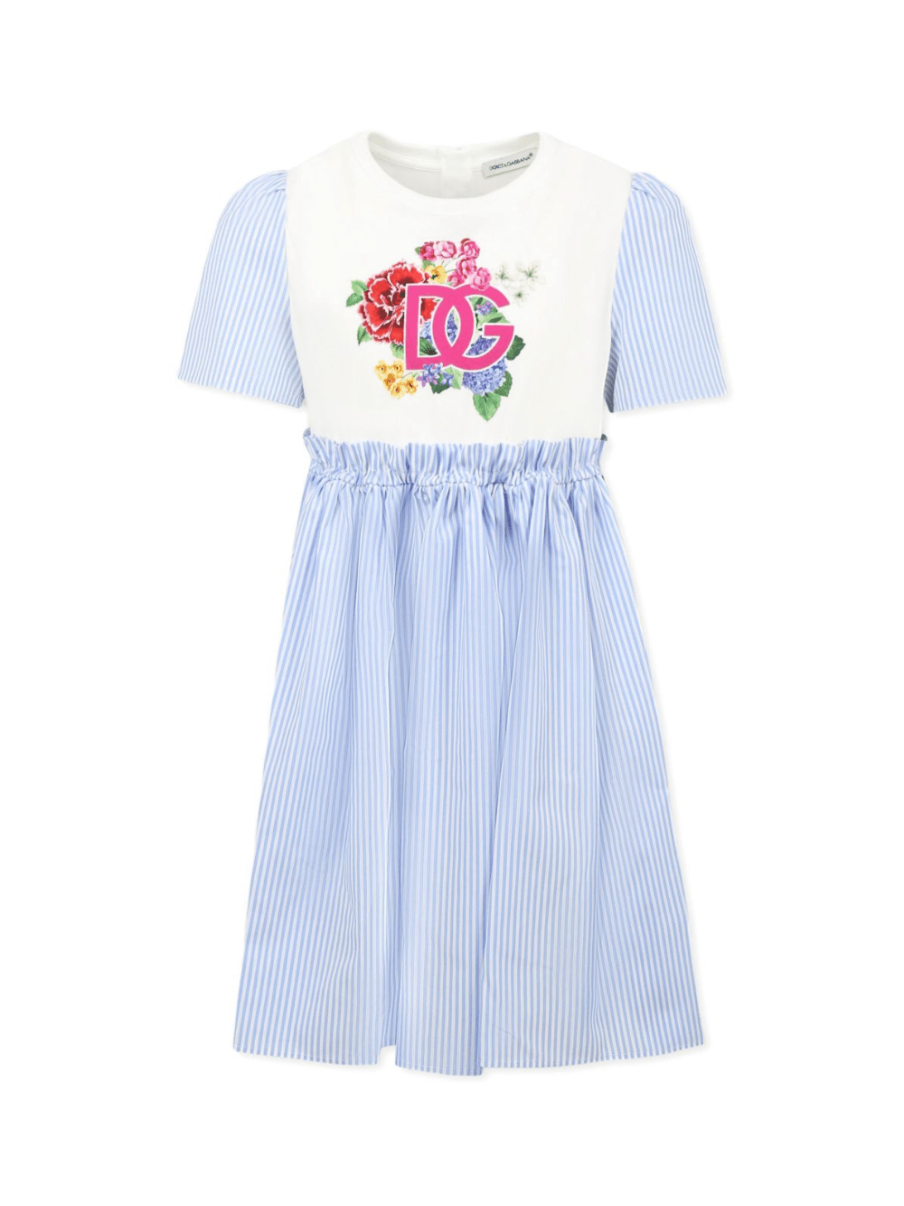 Abito per bambina Dolce & Gabbana Kids azzurro con inserti - Rubino Kids