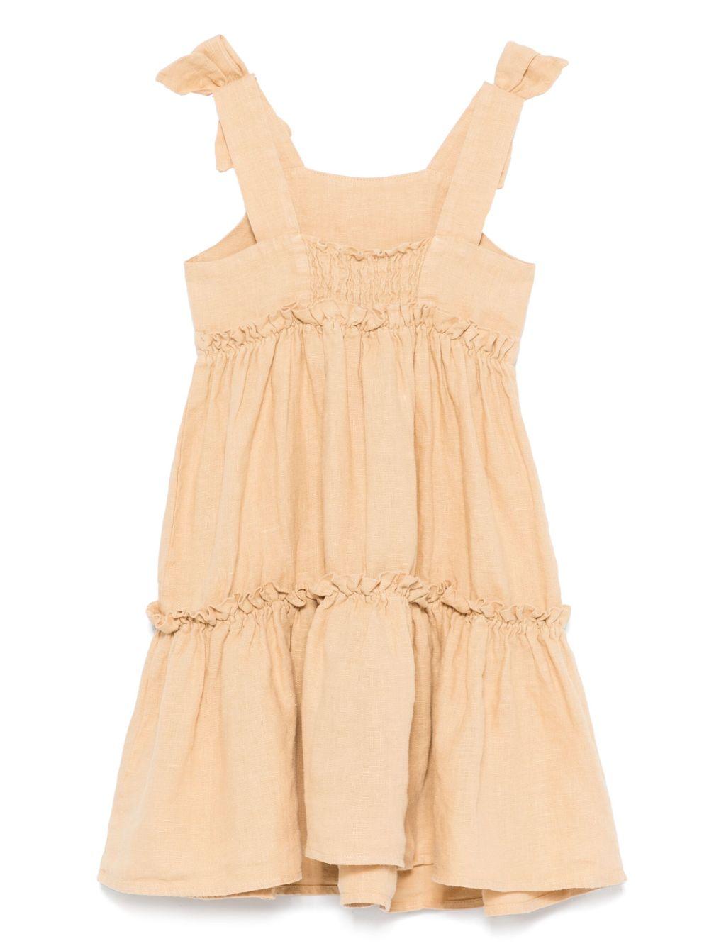 Abito per bambina Donsje Janne beige con dettaglio fiocco - Rubino Kids