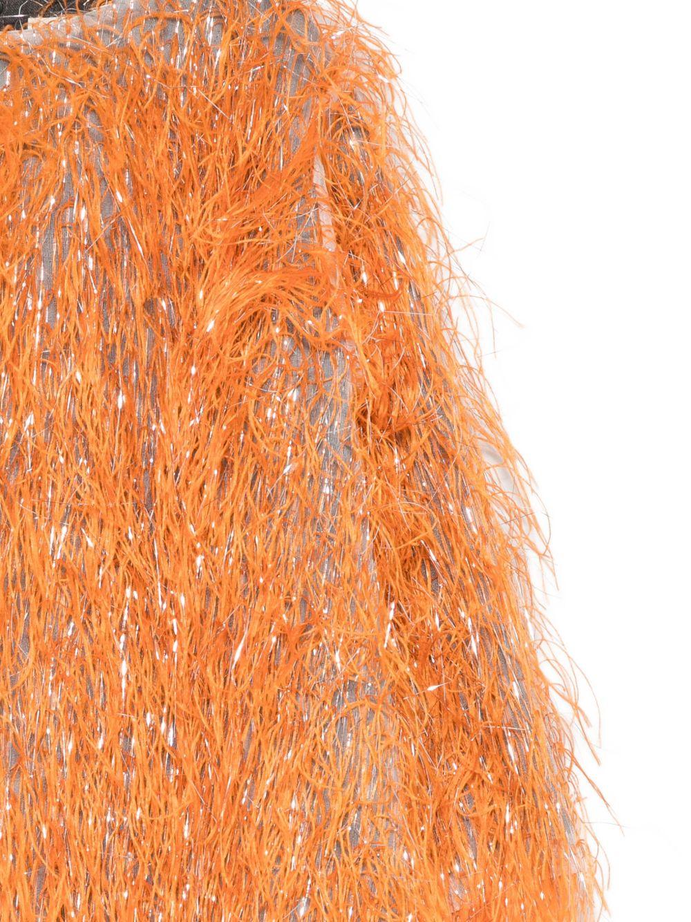 Abito per bambina Douuod Kids arancione con frange decorative - Rubino Kids