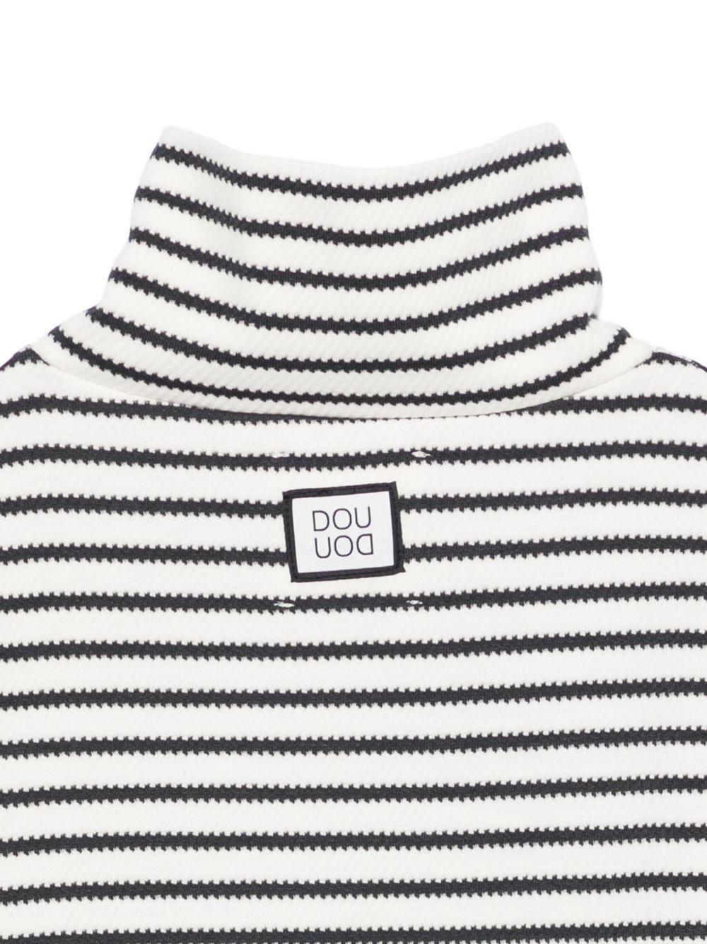 Abito per bambina Douuod Kids bianco e nero con collo alto - Rubino Kids