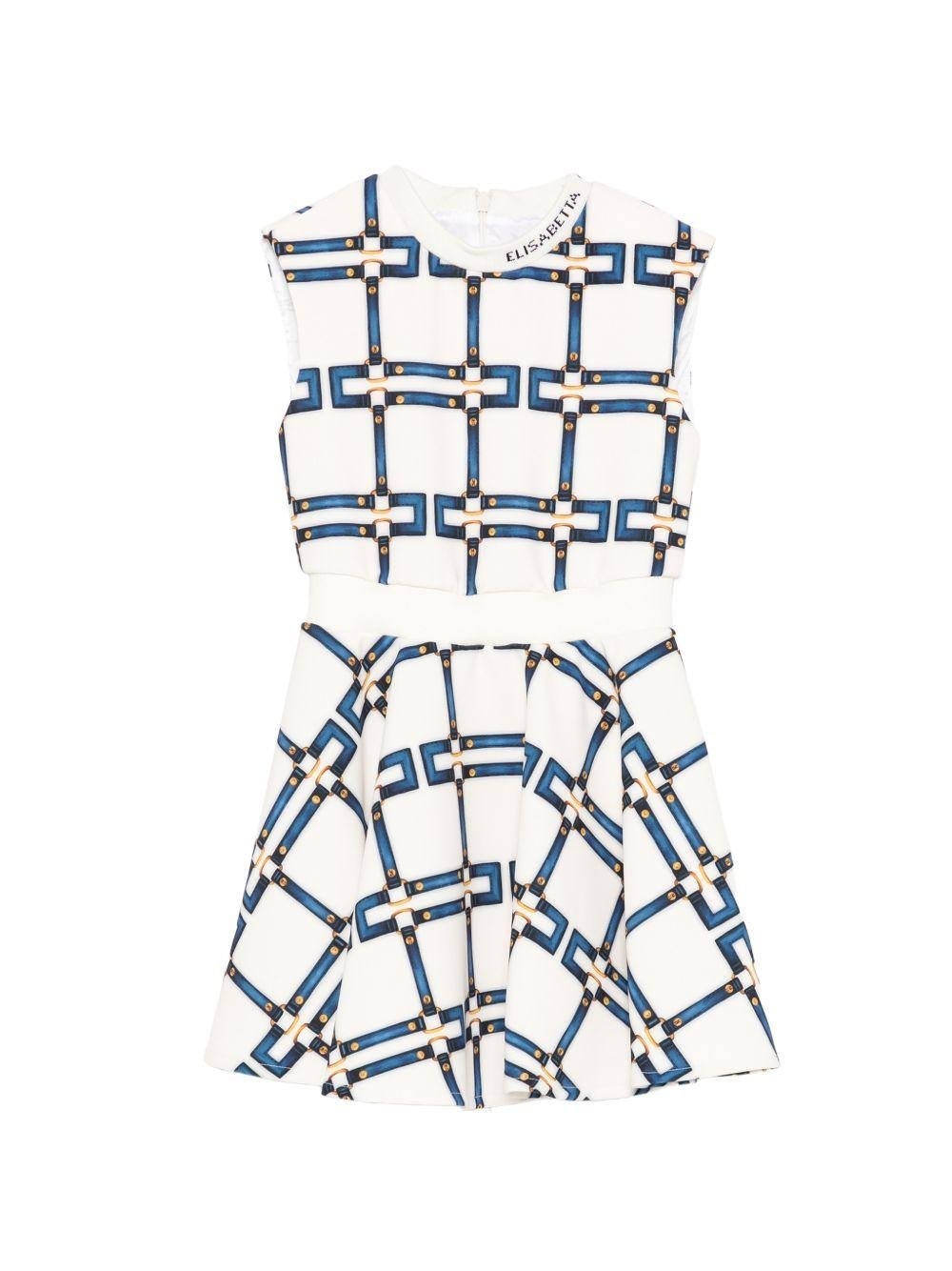 Abito per bambina Elisabetta Franchi la mia bambina bianco con stampa - Rubino Kids