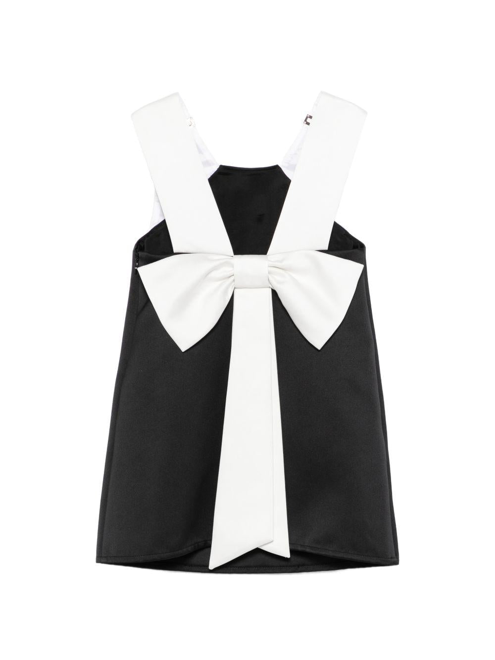 Abito per bambina Elisabetta Franchi La Mia Bambina nero con fiocco posteriore - Rubino Kids