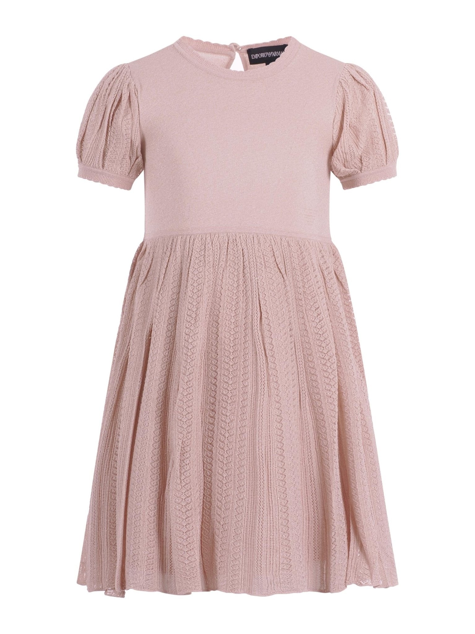 Abito per bambina Emporio Armani Kids rosa con maniche a sbuffo - Rubino Kids