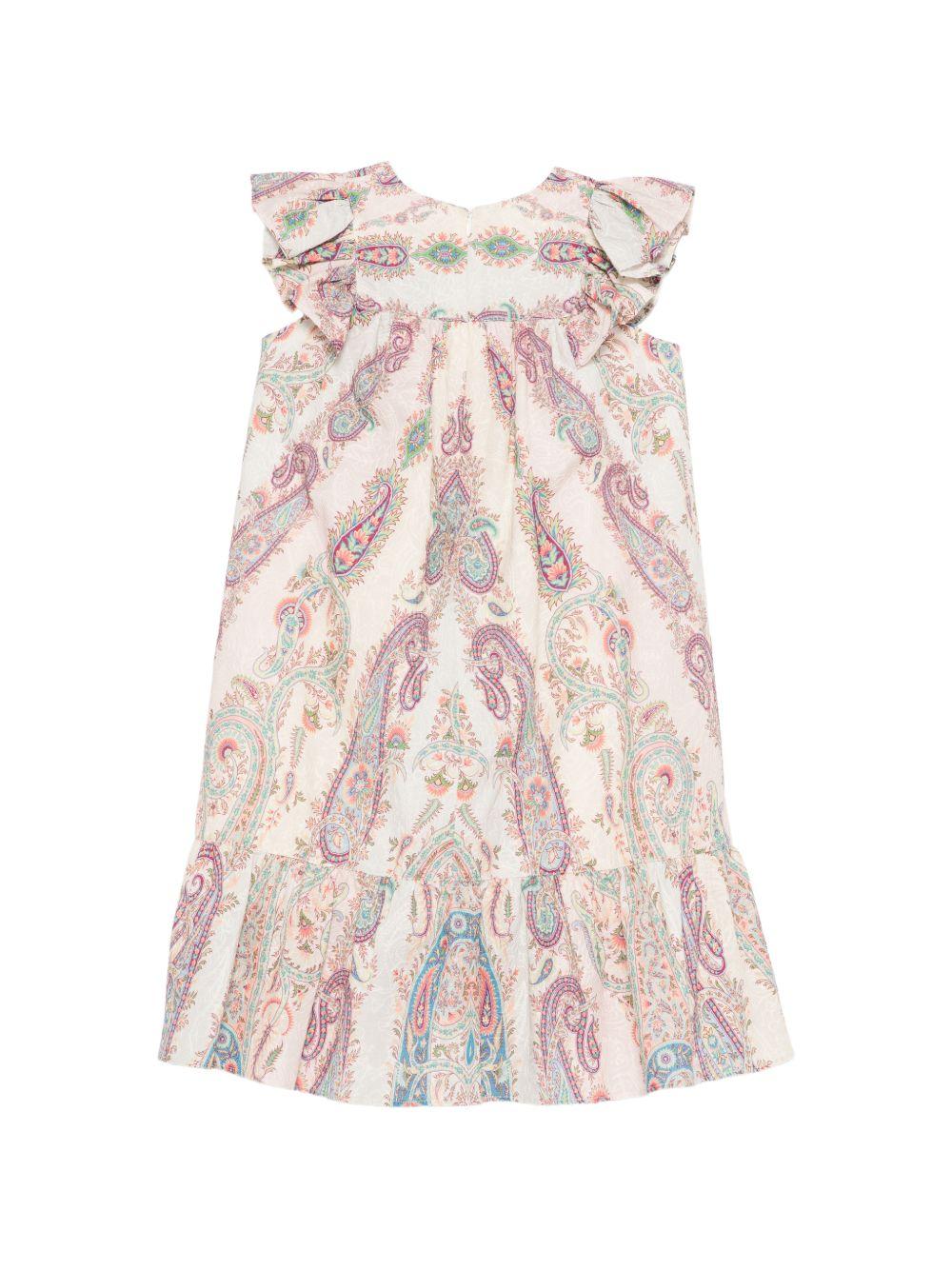 Abito per bambina Etro Kids beige con stampa paisley - Rubino Kids