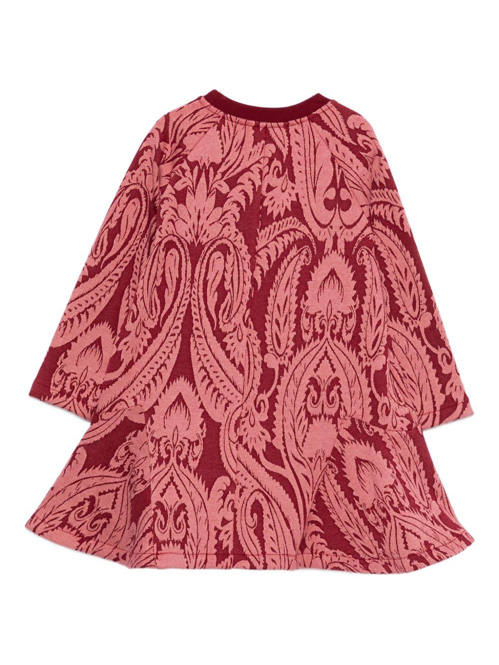 Abito per bambina ETRO KIDS rosa con stampa paisley - Rubino Kids