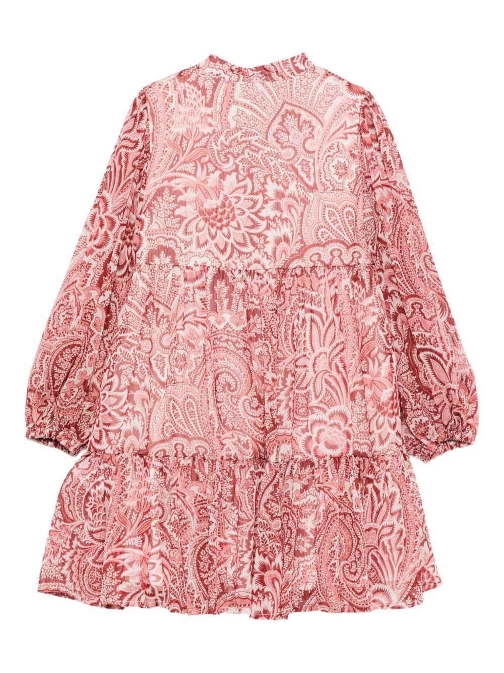 Abito per bambina ETRO KIDS rosa con stampa paisley - Rubino Kids