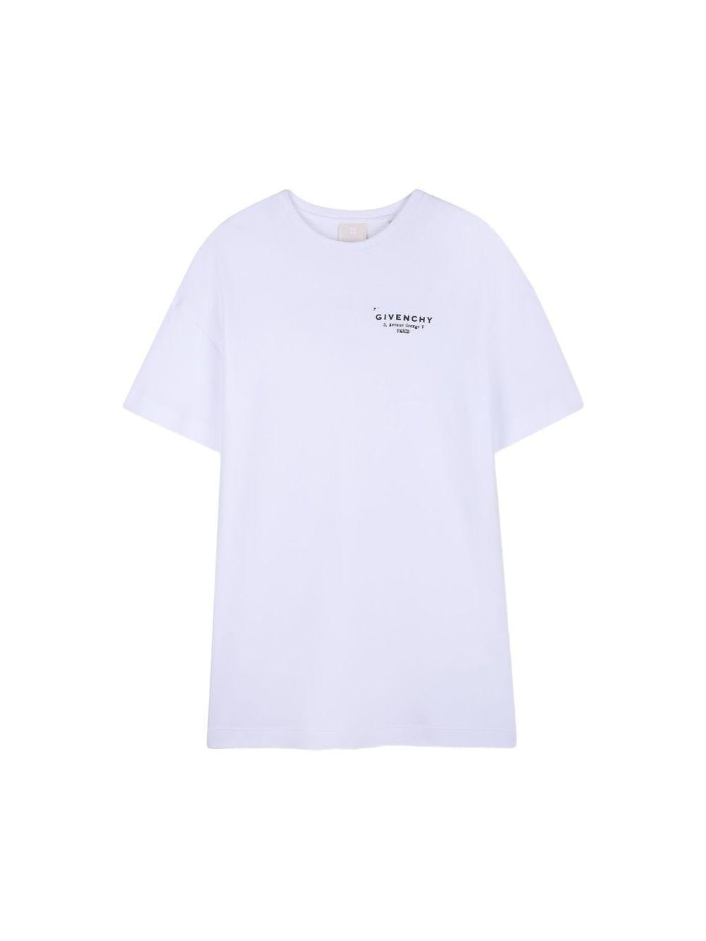 Abito per bambina Givenchy Kids bianco con stampa logo sul davanti - Rubino Kids