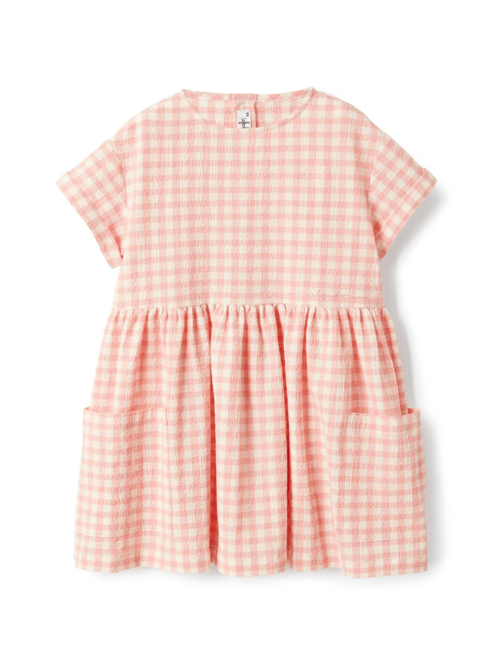 Abito per bambina Il Gufo rosa con motivo a quadri - Rubino Kids