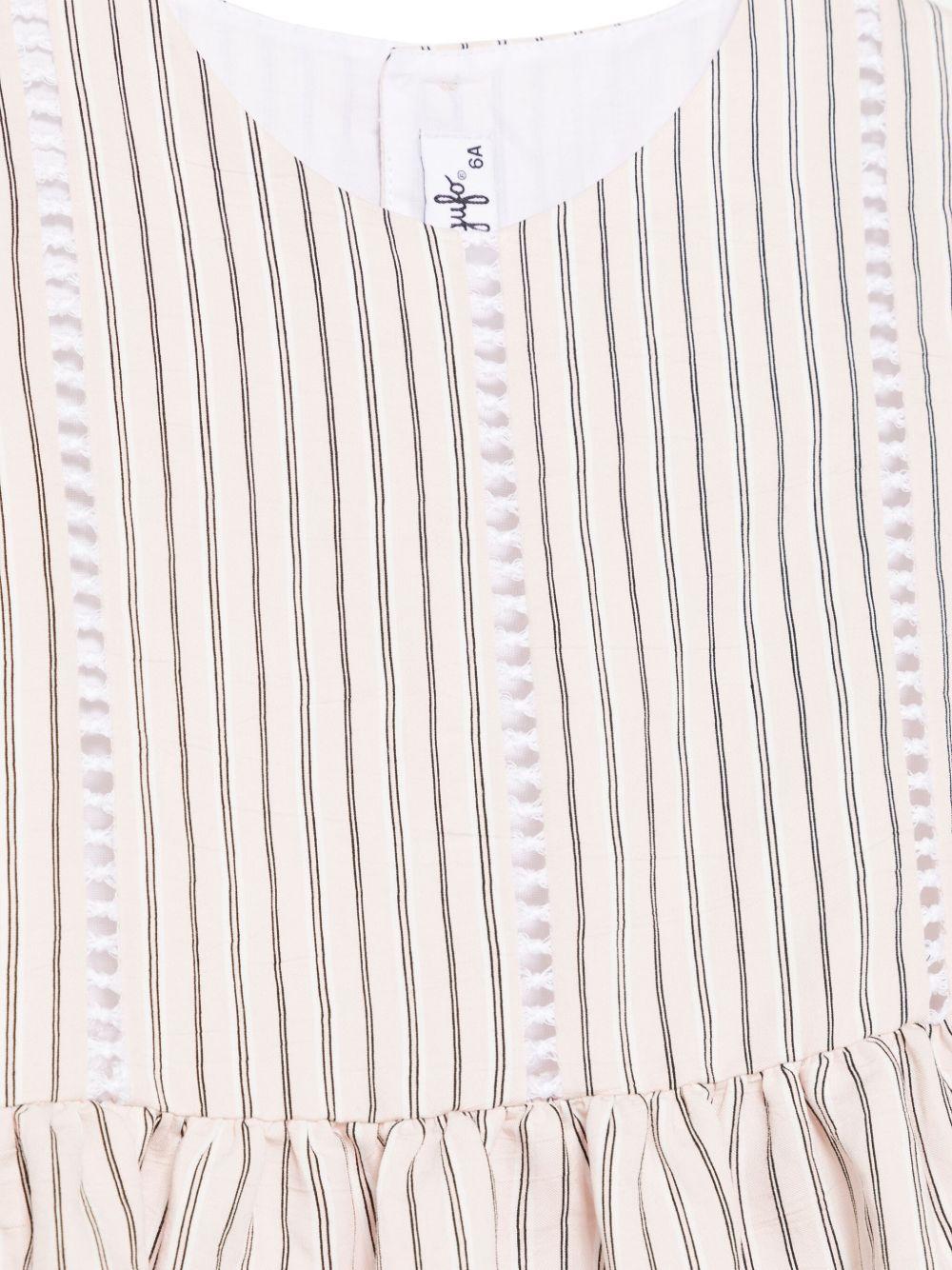 Abito per bambina Il Gufo rosa con motivo a righe verticali - Rubino Kids